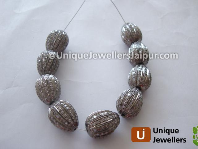 Diamond Studded Silver Melon Drops